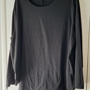 Classic Black Long Sleeve Women's Top